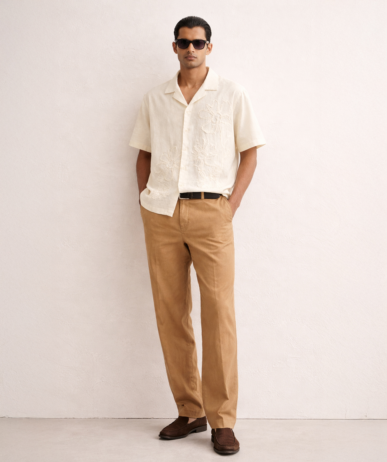 Ivory Embroidered Summer Shirt