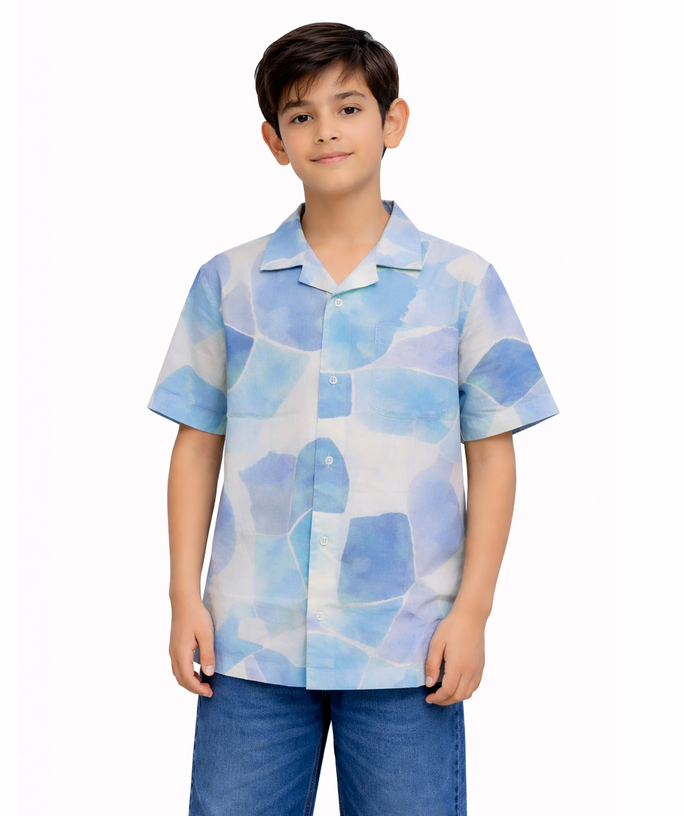Blue Abstract Kids Shirt